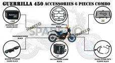 Fit For Royal Enfield Guerrilla 450 6 Pcs Accessories Combo Pack CP-1 - SPAREZO